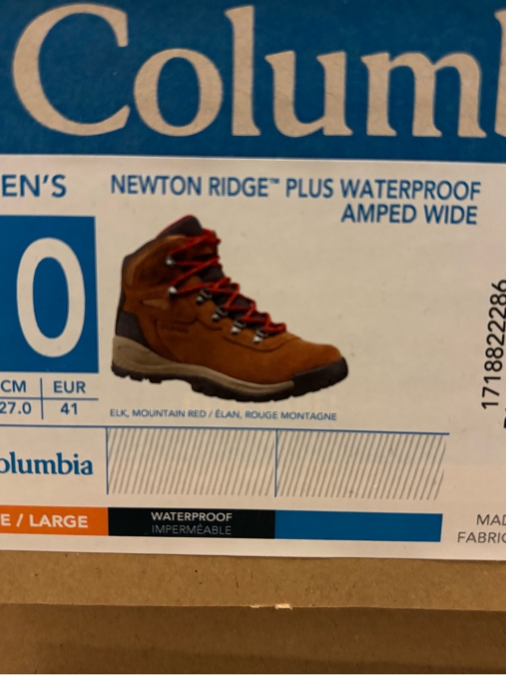 Columbia Newton Ridge Plus Waterproof Amped Wide Hiking Boots - Women’s 10W - Picture 7 of 7